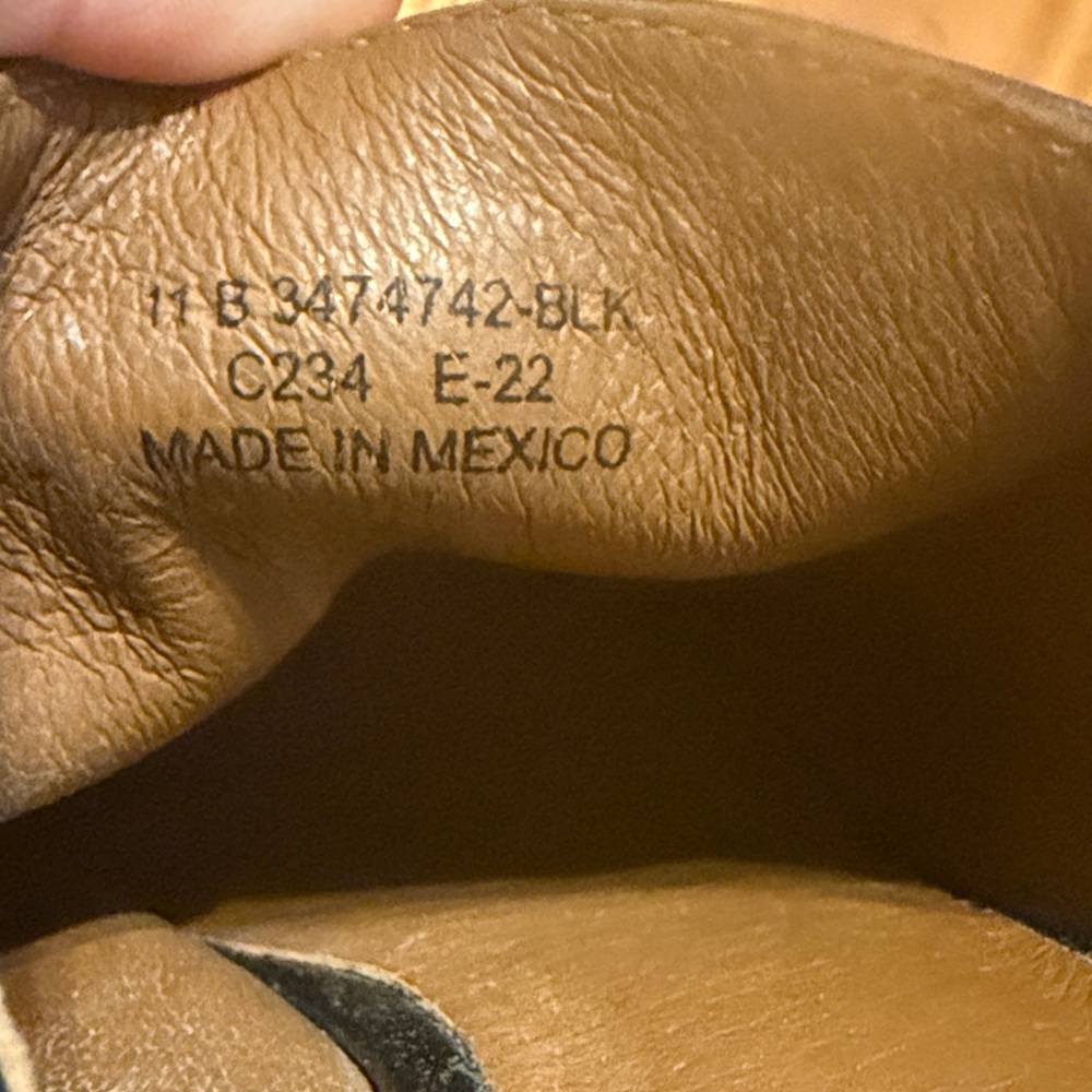 Vintage Frye Regina Mule Black Leather Wedge Pointed Toe Made in Mexico Size 11 - Picture 4 of 7